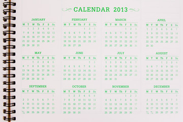 A 2013 calendar