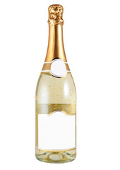 Champagne bottle isolated on white