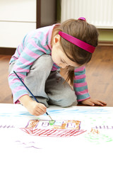 painting my dream house - girl painting