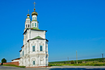 Fototapeta na wymiar john the baptist church in solikamsk