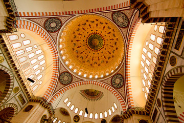 Fototapeta na wymiar Inside of Mosque - Istanbul, Turkey
