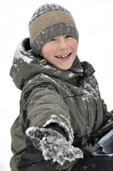 Outdoor portrait of a boy