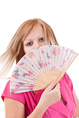 Woman with fan