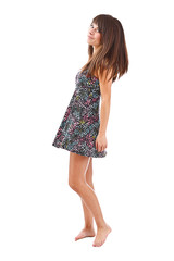 woman in summer dress