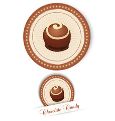 Label with the Chocolates