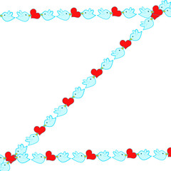 Love you symbol. Valentine's day abstract