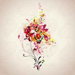 background with abstract flower