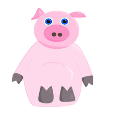 Fototapeta premium a cute pink pig