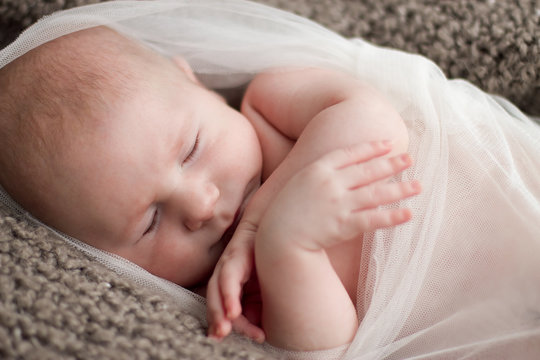 Sleeping newborn baby