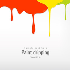 Paint colorful dripping vector illustration