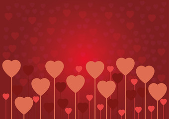 Naklejka na ściany i meble Valentine love card or background
