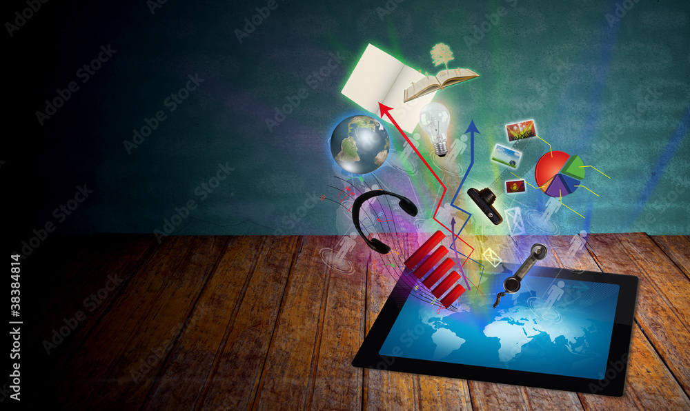 Poster touch screen tablet computer