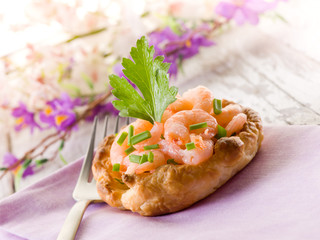 appetizer canape with shrimp