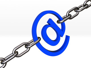 email imprisoned with chain