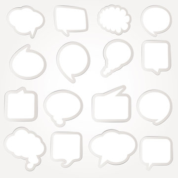 Speech bubbles vector set