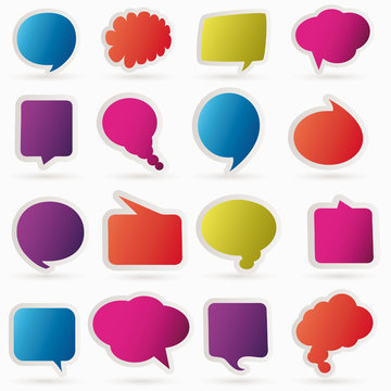 Speech bubbles vector set
