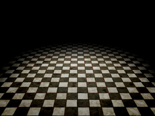 black and white tiles