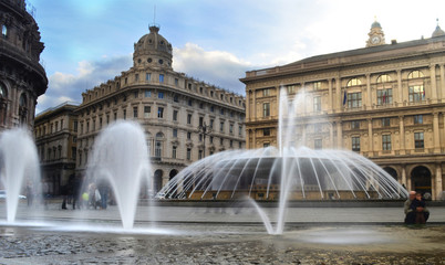 Fototapeta premium De Ferrari square in Genoa