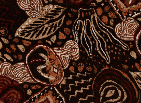 Batik africain noir;