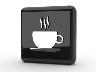 Button Kaffee schwarz