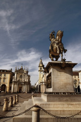 Fototapeta na wymiar Turyn - Piazza San Carlo