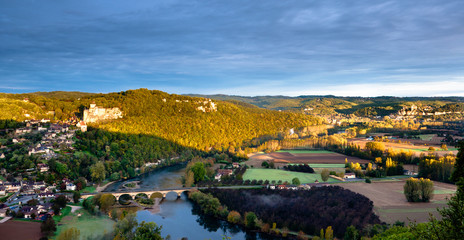 Chateaux Castlenaud at dawn