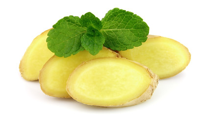 Ginger root with mint