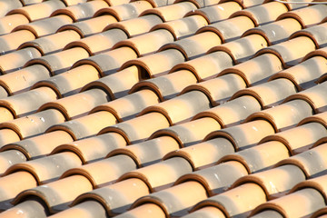 Fototapeta premium New roof tiles close up detail