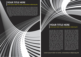 Abstract Vector Black And White Brochure Background