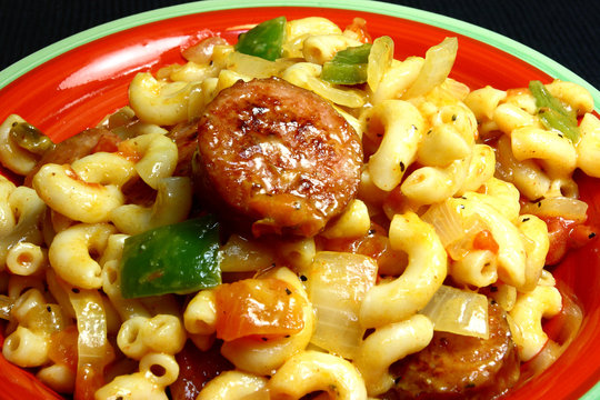 Cheesy Sausage Macaroni Dish