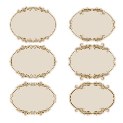 Set of ornate vector frames
