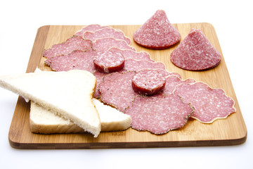 Verschiedene Salami Sorten