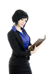 Portrait of a business woman with document.