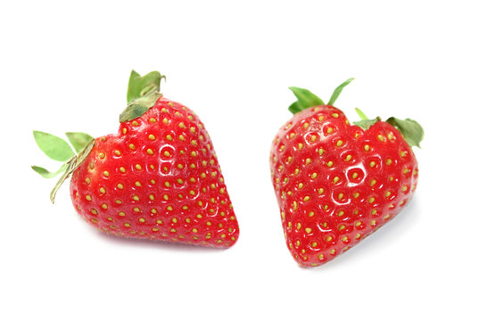 Heart shaped strawberries
