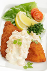 Schollenfilet mit Krabbensauce
