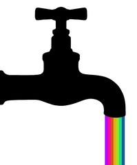 Rainbow water