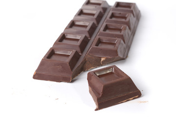 chocolate bar isolated on white