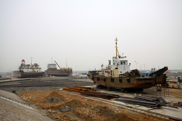 Fototapeta premium closeup of transport ship