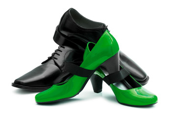 Two shoes isolated on the white background