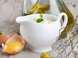 Mayonnaise with ingredients