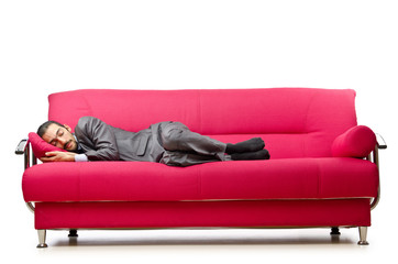 Man sitting in the sofa