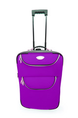 Luggage concept with case on the white