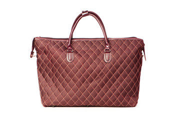 Elegant woman bag on white