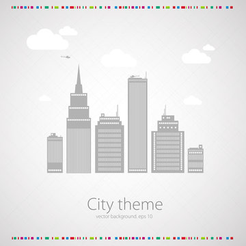 Abstract background. City theme. Vector