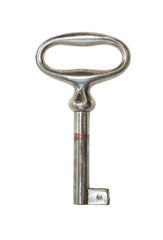 Old key isolated on white
