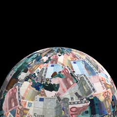 Earth euros sphere illustration