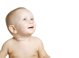 Portrait of happy baby boy