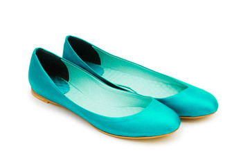 Ballet shoes isolated on the white