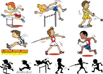 Boy character playing Olympic games