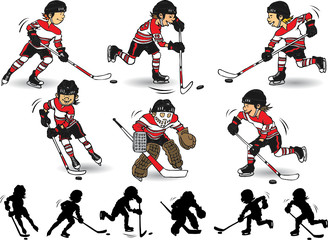 Boy hockey character
